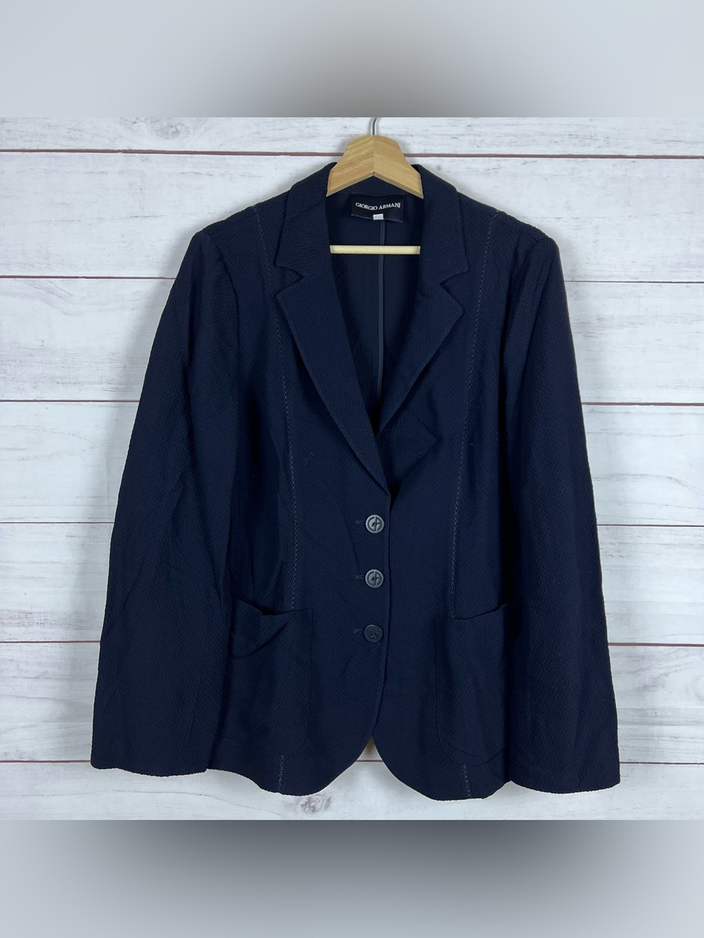 Giorgio Armani Borgo 21 Women’s Blazer Jacket Size 42 Italy Black 3 Button